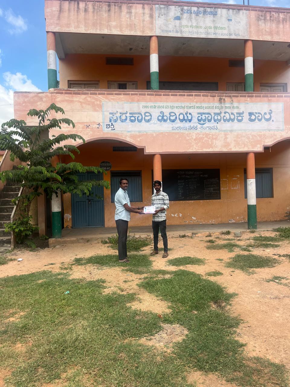 School receiving first aid kits